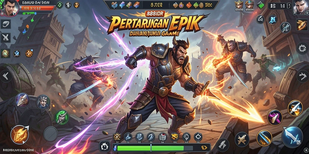 Screenshot dari gameplay 888IDR menampilkan pertarungan seru yang mendebarkan.