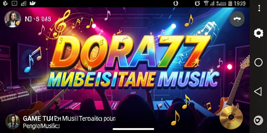 Tampilan gameplay DORA77 dengan fitur musik yang menarik.