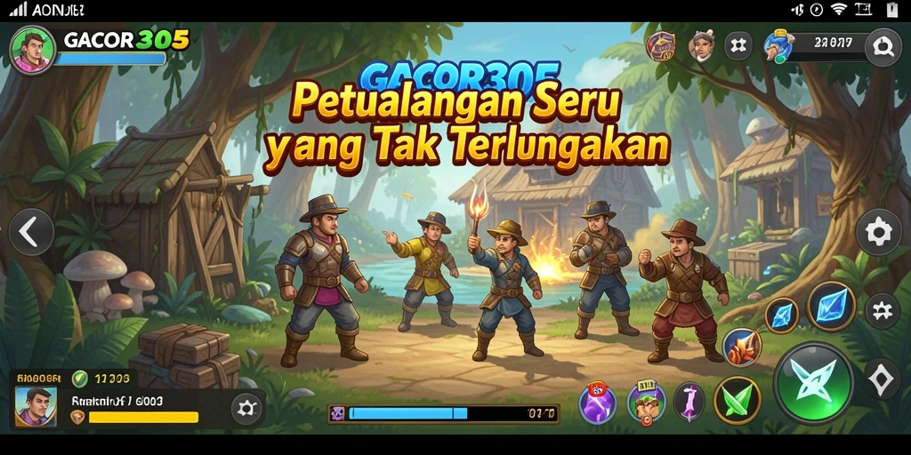 Tampilan gameplay menakjubkan dari GACOR305 saat menjelajahi dunia petualangan.