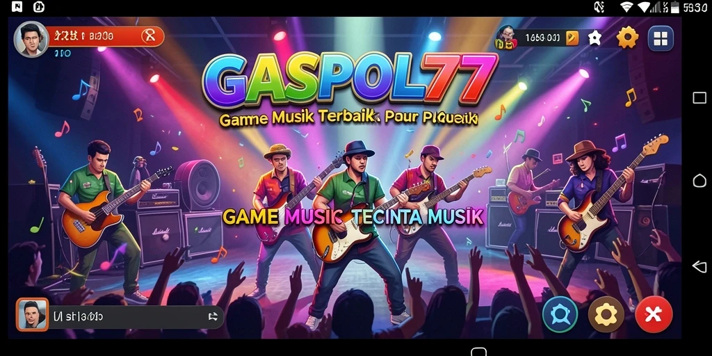 Tampilan gameplay musik yang menarik dan interaktif dari GASPOL77.