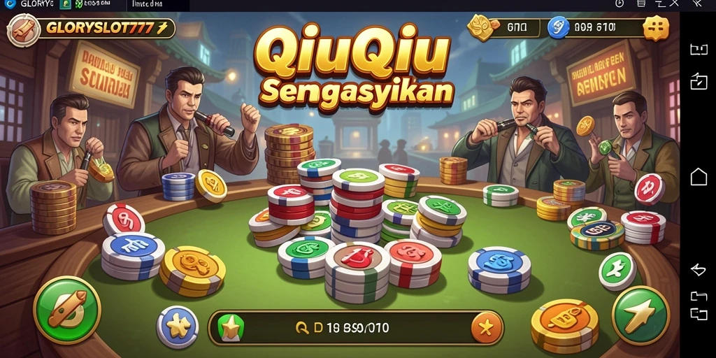 Tampilan gameplay QiuQiu yang seru dan interaktif.