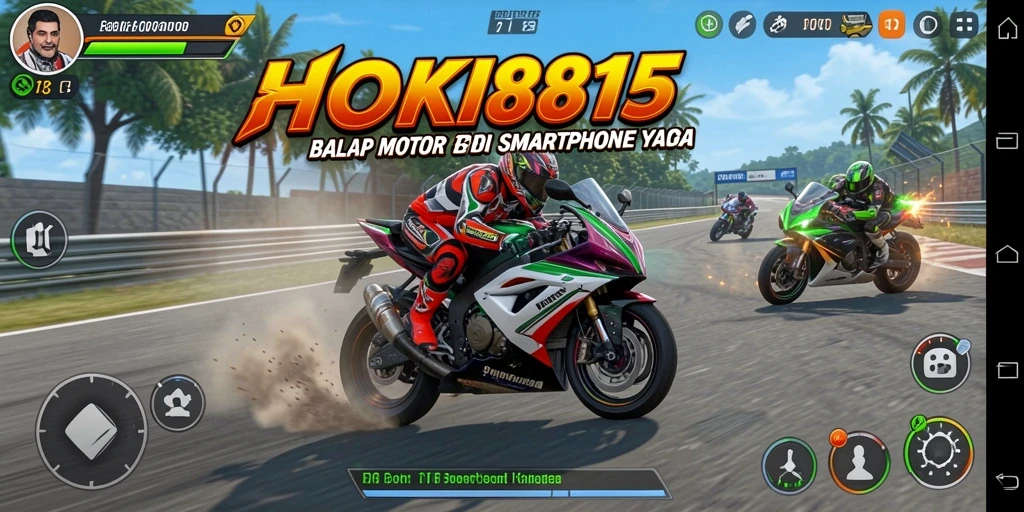 Gameplay HOKI8815 menampilkan balap motor yang intens dan mendebarkan.