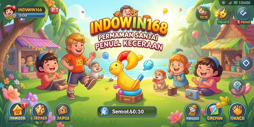 Tampilan gameplay <strong>INDOWIN168</strong> yang menyenangkan dan penuh warna.