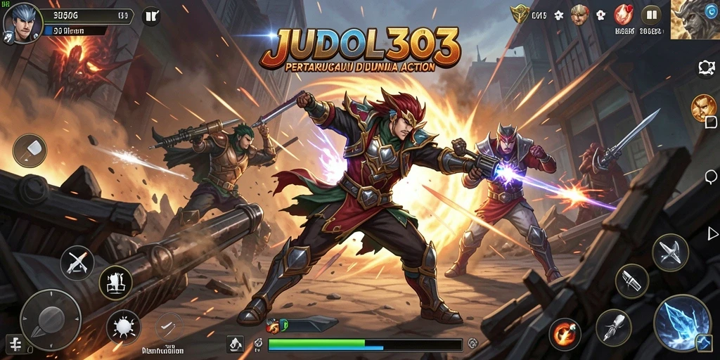 Tampilan action intens dalam gameplay JUDOL303