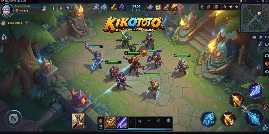 Tampilan gameplay KIKOTOTO yang mendebarkan dan penuh aksi.