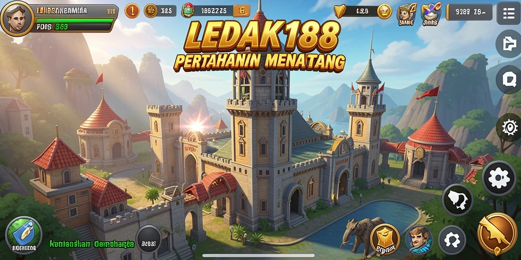 Tampilan gameplay LEDAK188 yang menegangkan dalam Tower Defense.
