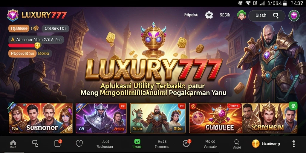 Tampilan antarmuka pengguna LUXURY777 yang intuitif dan bersih.