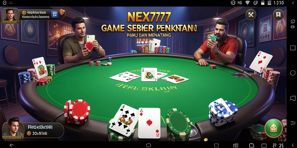 Tampilan screenshot NEX777 dengan gameplay Poker yang seru.