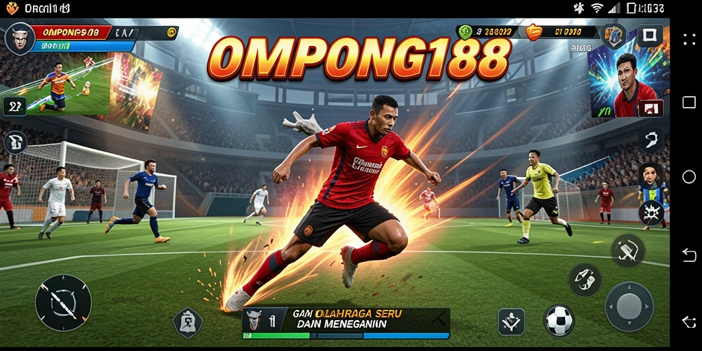 Tangkapan layar OMPONG188 menunjukkan momen seru dalam permainan olahraga.