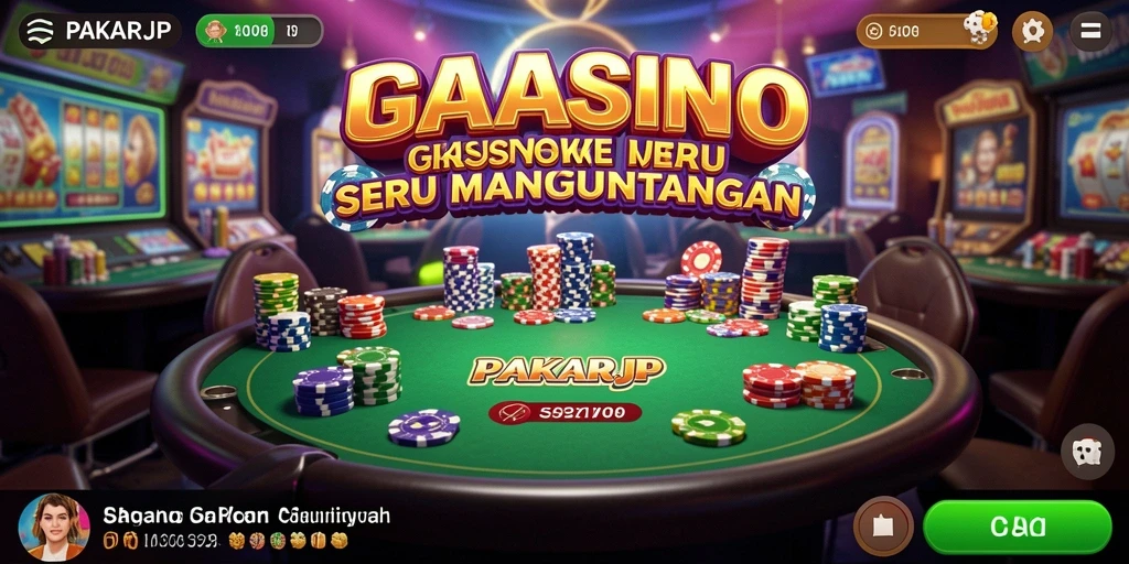 Tampilan gameplay kasino yang mendebarkan dan interaktif di PAKARJP.