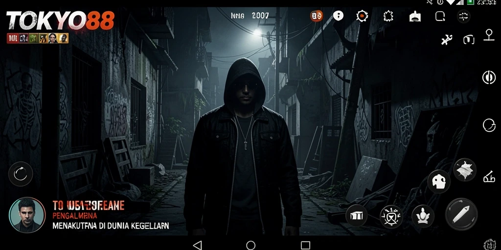 Tangkapan layar menegangkan dari gameplay TOKYO88 yang penuh dengan kengerian.